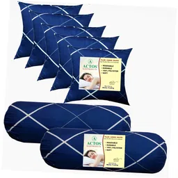 actos 5 Cushion And 2 Microfibre Floral Bolster Pack of 7-picture-24