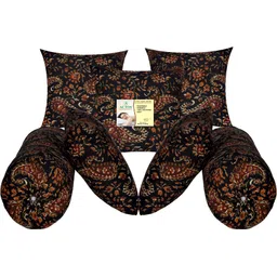 actos 5 Cushion and 2 Microfibre Floral Bolster Pack of 7-picture-25