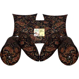 actos 5 Cushion and 2 Microfibre Floral Bolster Pack of 7-picture-28