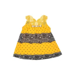 Actuel Yellow & Black Print Georgette Top-picture-13