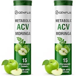 ACV Moringa | Control Cravings I Apple Cider Vinegar, Cinnamon, Guggul I No Maltodextrin & No Added Sugar I 15 Effervescent Tablets - Green Apple, Pack of 2 (30 Tablets).-picture-26