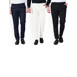 AD & AV Men Black Classic Easy Wash Trousers-image-43