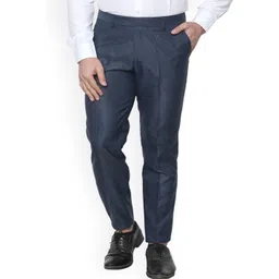 AD & AV Men Blue Classic Easy Wash Trousers-picture-14