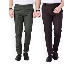 AD & AV Men Brown Classic Easy Wash Chinos Trousers-picture-18