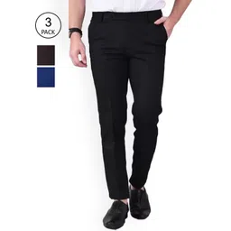 AD & AV Men Multicoloured Classic Easy Wash Chinos Trousers-picture-29