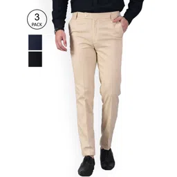 AD & AV Men Multicoloured Classic Easy Wash Chinos Trousers-picture-12