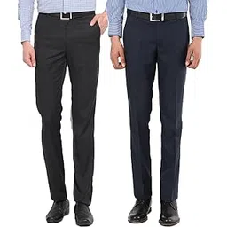 Men's Formal Pant Comfort Classic Fit | Tailored Trousers Solid Formal Pant | Combo Formal Pant for Men-image-1