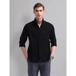 Ad By Arvind Black Cotton Regular FitShirts-picture-32