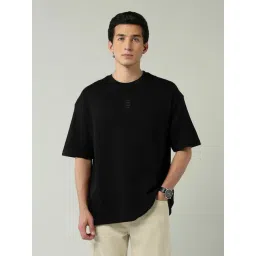 AD By Arvind Black Cotton Solid T-Shirt-picture-31