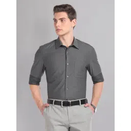 AD by Arvind Black Regular Fit Striped Shirt-picture-23