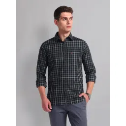 AD by Arvind Black Slim Fit Check Shirt-picture-13