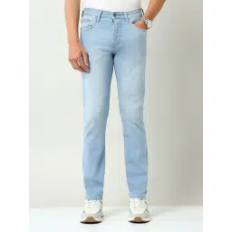 Ad By Arvind Blue Cotton Slim Fit Jeans-picture-34