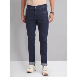AD by Arvind Blue Lightly Washed Slim Fit Jeans-picture-45