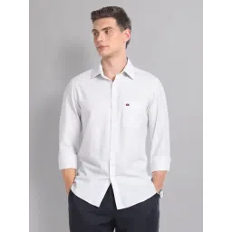 AD by Arvind Blue Melange Slim Fit Shirt-picture-23