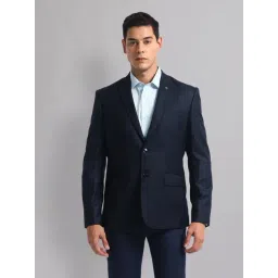 Ad By Arvind Blue Regular Fit Checks Blazer-picture-25