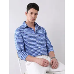 AD by Arvind Blue Regular Fit Checks Shirt-picture-30