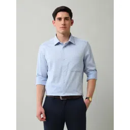 Ad By Arvind Blue Regular Fit Self Pattern Shirt-picture-42