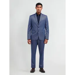 Ad By Arvind Blue Regular Fit Self Pattern Two Piece Suit-picture-38