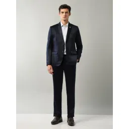 AD by Arvind Blue Regular Fit Solid Two Piece Suit-picture-35