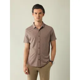 Ad By Arvind Brown Cotton Slim Fit Printed Shirt-picture-10