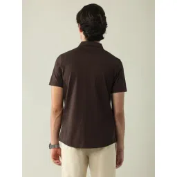 Ad By Arvind Brown Cotton Slim Fit Printed Shirt image 2