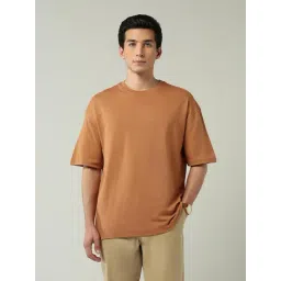 AD By Arvind Brown Cotton Solid T-Shirt-picture-20