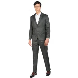Ad By Arvind Green Regular Fit Two Piece Suit-picture-10