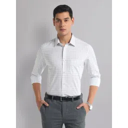 AD by Arvind Grey Regular Fit Check Shirt-picture-29