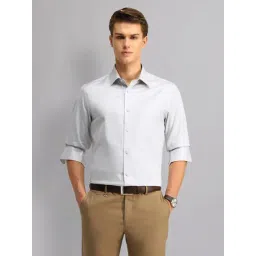 Ad By Arvind Grey Regular Fit Self Pattern Shirt-picture-36