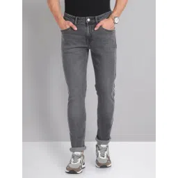 AD by Arvind Grey Skinny Fit Lightly Washed Jeans-picture-21