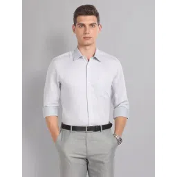 AD by Arvind Grey Slim Fit Self Design Shirt-picture-18