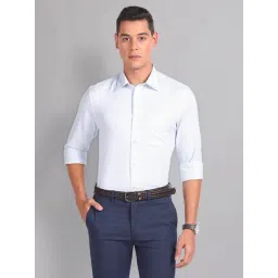 AD by Arvind Light Blue Check Regular Fit Shirt-picture-24