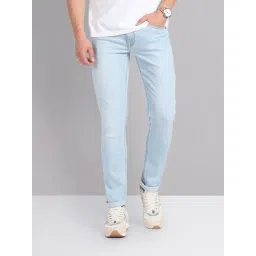 AD by Arvind Light Blue Skinny Fit Lightly Washed Jeans-picture-45