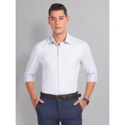 AD by Arvind Light Grey Regular Fit Striped Shirt-picture-40