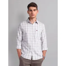 AD by Arvind Light Pink Slim Fit Check Shirt-picture-16