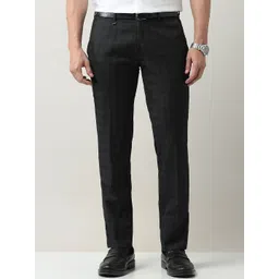 AD By Arvind Men Checked Smart Slim Fit Trousers-picture-31