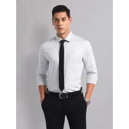 AD By Arvind Men Cutaway Collar Solid Striped Cotton Casual Shirt-picture-39