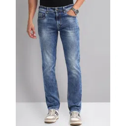 AD By Arvind Men Slim Fit Low Distress Heavy Fade Jeans-picture-38