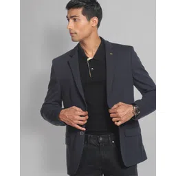 ad by arvind Men Solid Single Breasted Formal Blazer-picture-15