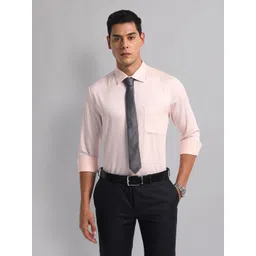 AD By Arvind Men Spread Collar Solid Striped Cotton Casual Shirt-picture-30