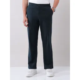 AD By Arvind Men Straight Fit Mid-Rise Trousers-picture-33
