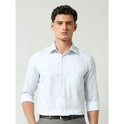 AD By Arvind Men Textured Spread Collar Formal Shirt-picture-31