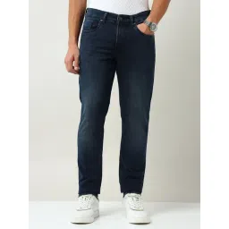 Ad By Arvind Navy Cotton Slim Fit Jeans-picture-18