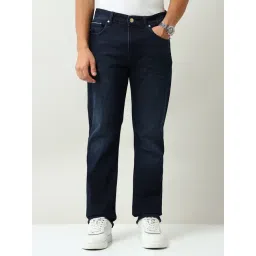 Ad By Arvind Navy Cotton Slim Fit Jeans-picture-29