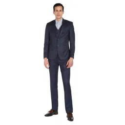 AD by Arvind Navy Notch Lapel 3 - Piece Suit-picture-44