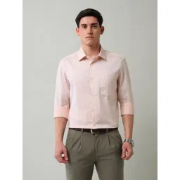 Ad By Arvind Pink Regular Fit Self Pattern Shirt-picture-23