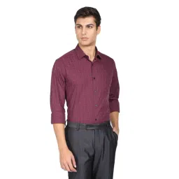 Ad By Arvind Red Cotton Regular Fit Checks Shirt-picture-11