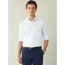 AD By Arvind Regular Fit Vertical Striped Opaque Cotton Formal Shirt-picture-11