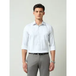 Ad By Arvind Sky Blue Regular Fit Checks Shirt-picture-21