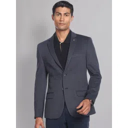 AD By Arvind Textured Single-Breasted Slim-Fit Formal Blazer-picture-32
